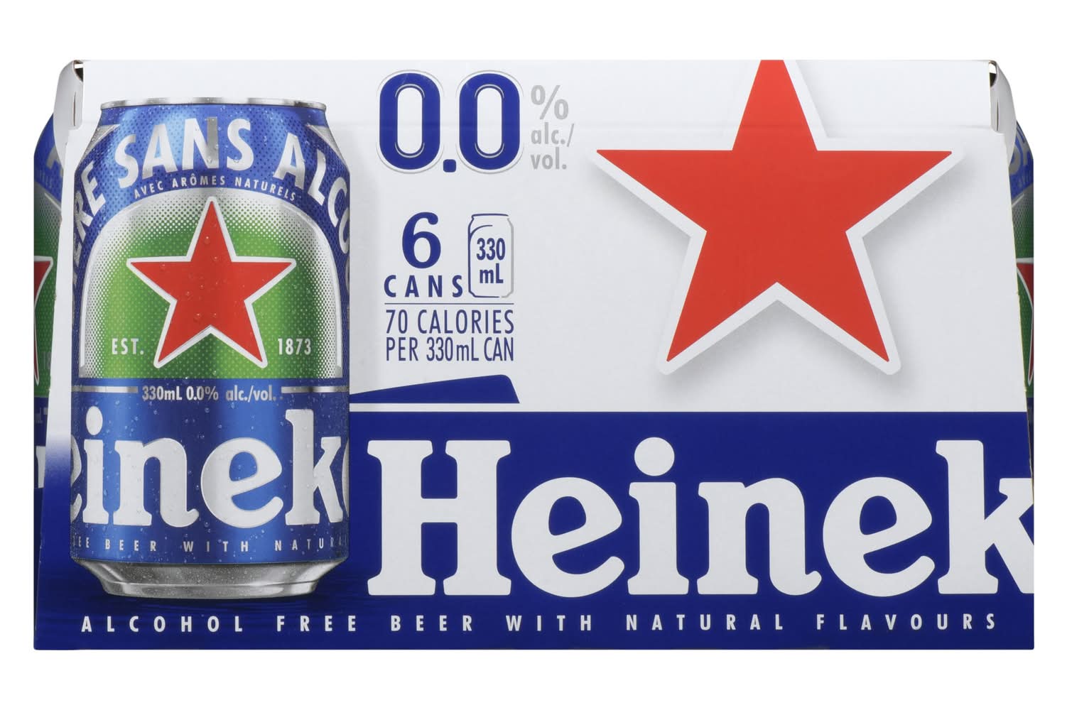 Heineken Non Alcoholic Lager Beer (6 x 330 ml)