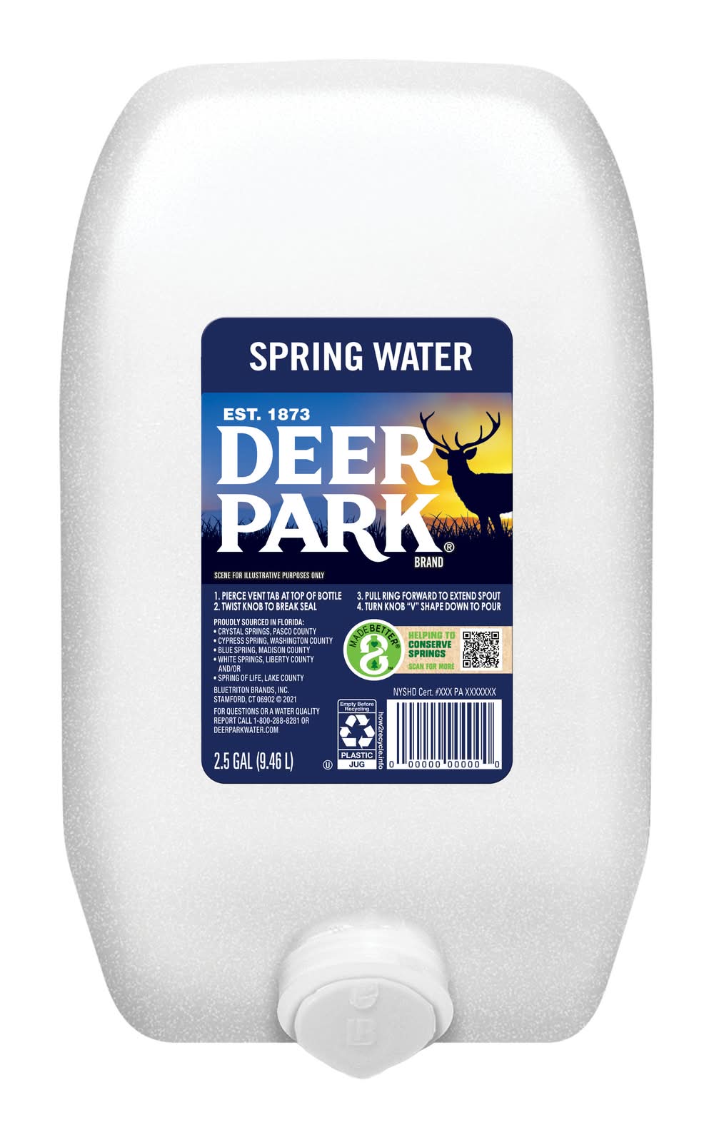 Deer Park 100% Natural Spring Water (2.5 gal)