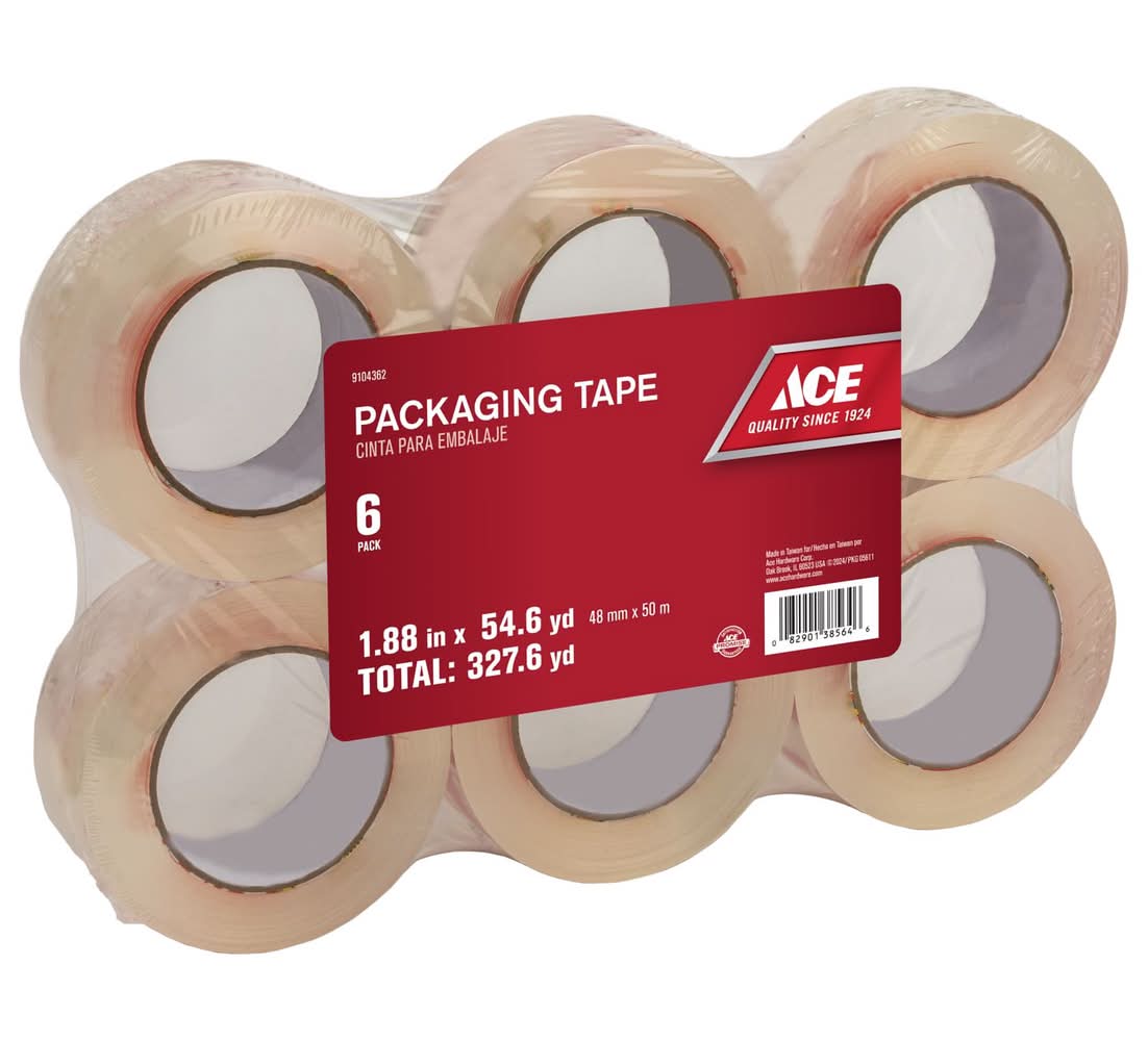 Ace Ez Start 1.88 In. W X 55 Yd L Packaging Tape 6 Pk