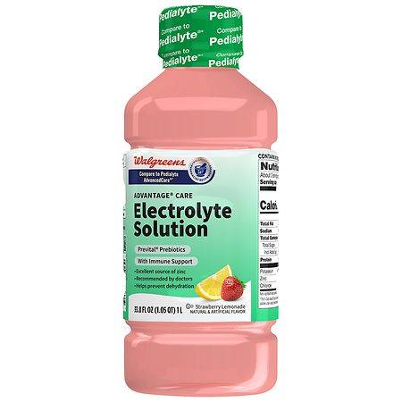 Walgreens Electrolyte Solution, Strawberry-Lemonade (33.8 fl oz)