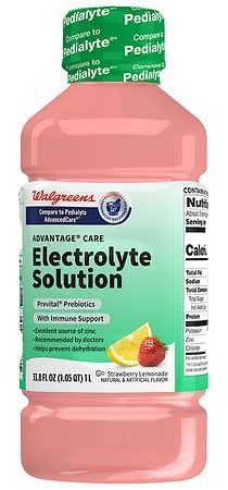 Walgreens Electrolyte Solution, Strawberry-Lemonade (33.8 fl oz)