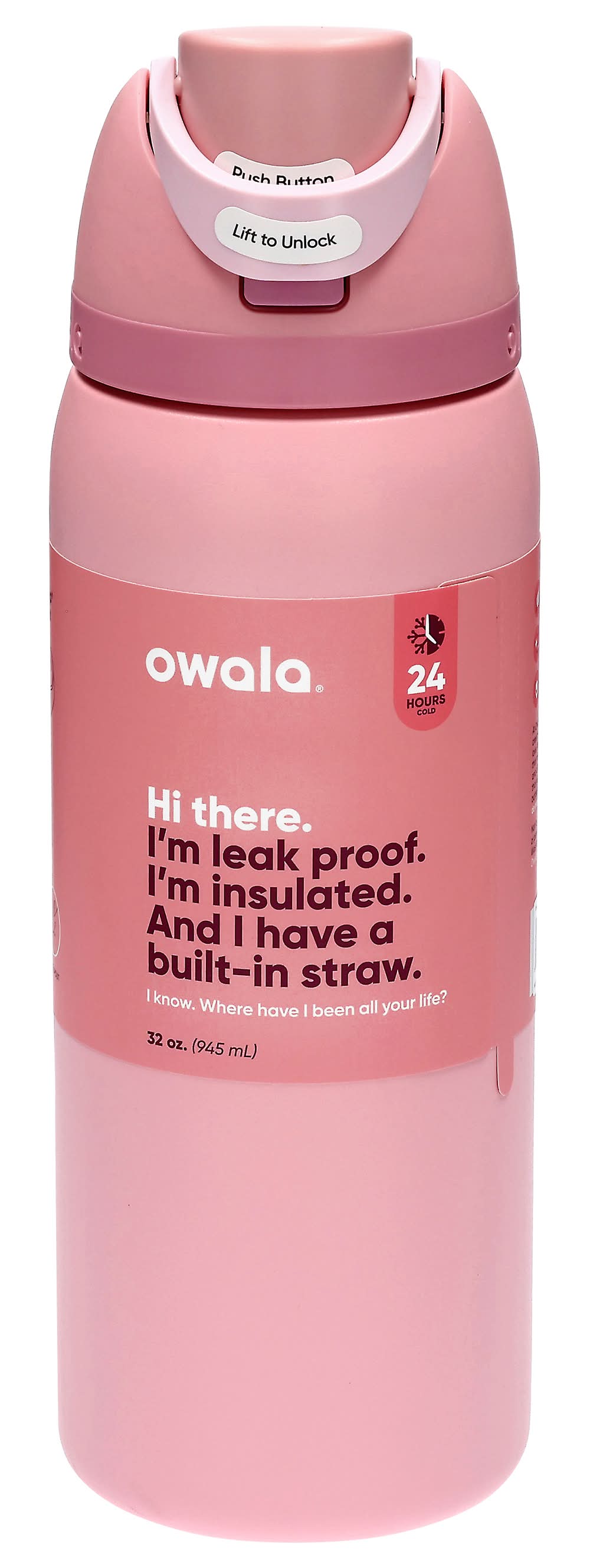 Owala Freesip Water Bottle 32 oz, One Size, Rose Quartz