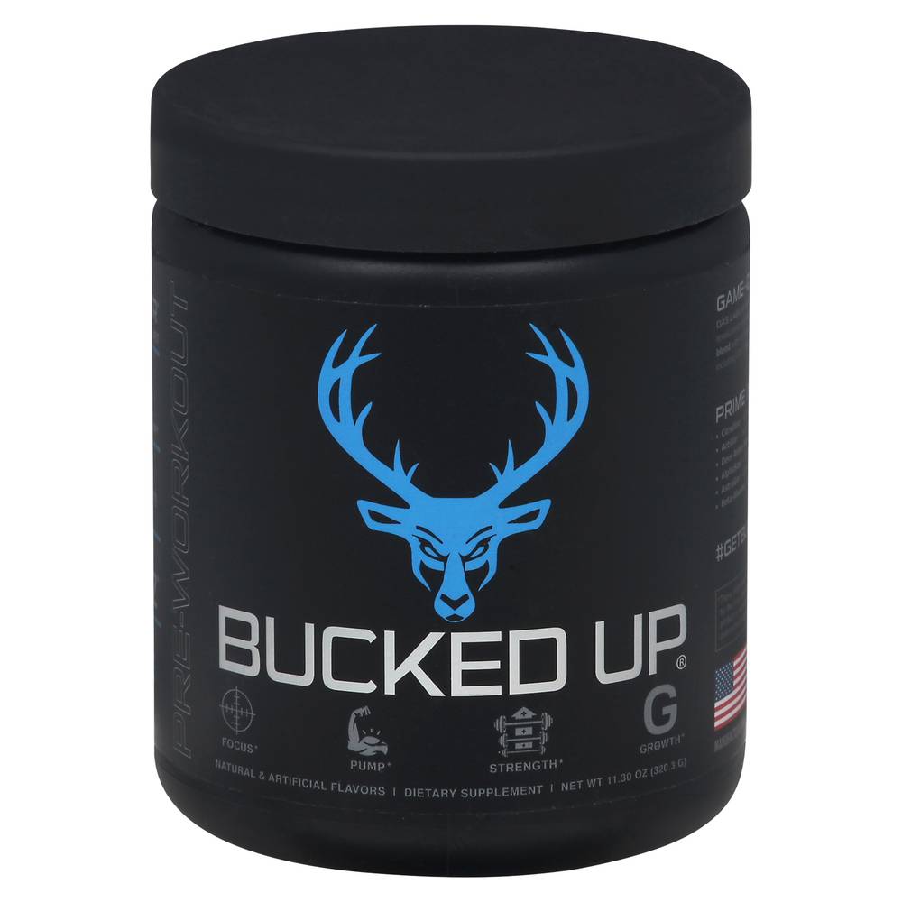 Bucked Up Blue Raspberry Flavor Pre-Workout Supplement