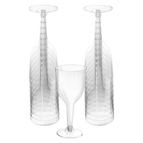 Clear Plastic Wine Glass 20ct