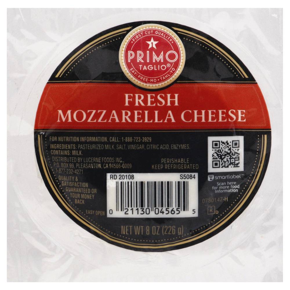 Primo Taglio Fresh Mozzarella Cheese
