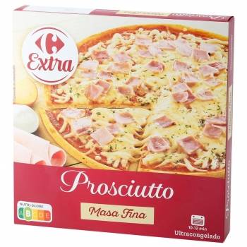 Pizza prosciutto Carrefour 330 g.