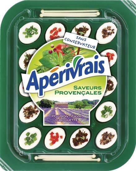 Fromage apéritif saveurs de Provence APERIVRAIS - la barquette de 100 g