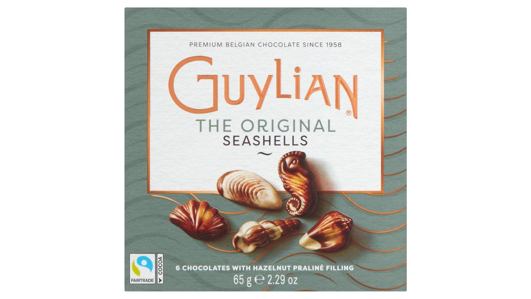 Guylian The Original Seashells Chocolates With Hazelnut Praliné Filling (6 pack)