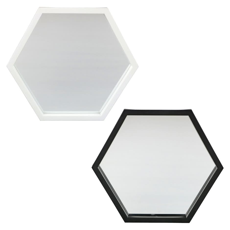 Hexagon Mirrors, 9x8 in.