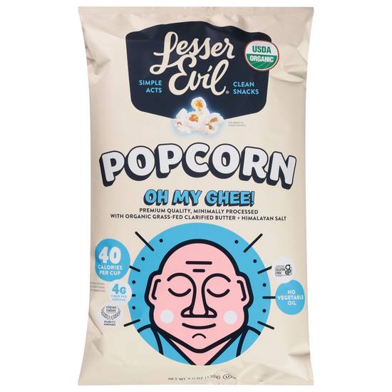 Lesserevil Organic Oh My Ghee Popcorn