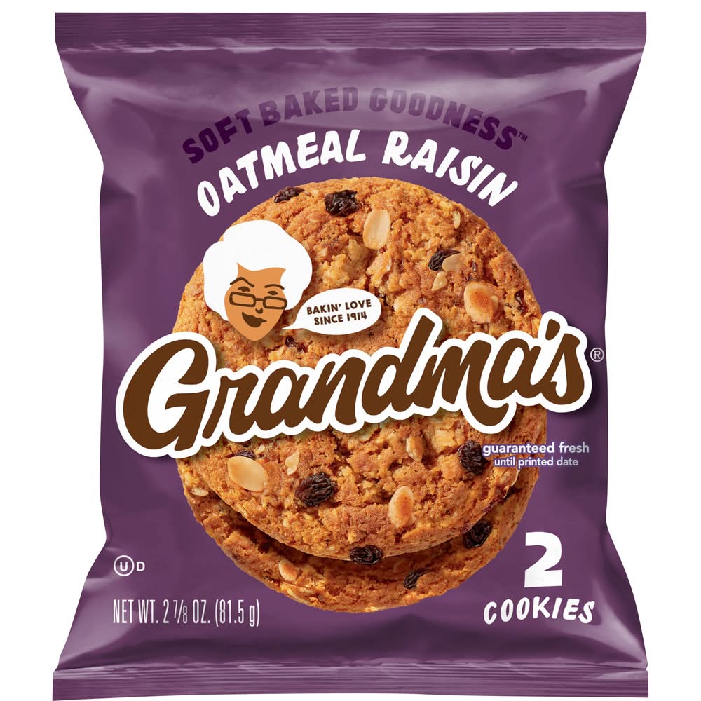 Grandma's Soft Baked Goodness Cookies, Oatmeal Raisin (2.88 oz, 2 ct)