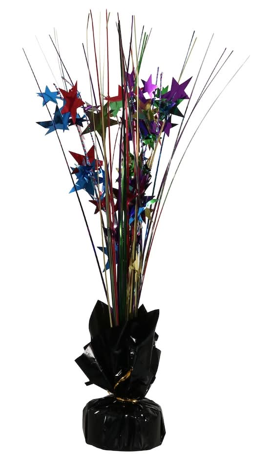 Black and Rainbow Balloon Weights/Centerpieces, 12 in.