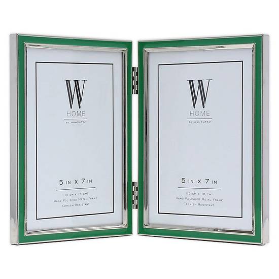 W Home™ 2-Photo 5-Inch x 7-Inch Enamel Picture Frame  in Green