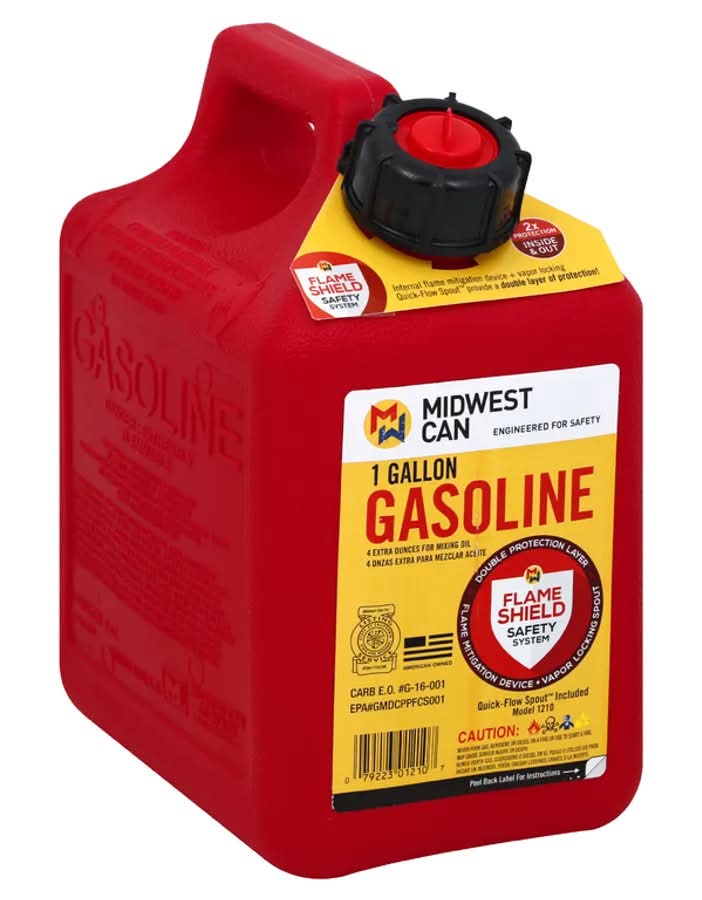 Midwest Plastic Gasoline Container