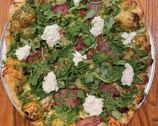 SPINACH PESTO & STRACCIATELLA PIZZA