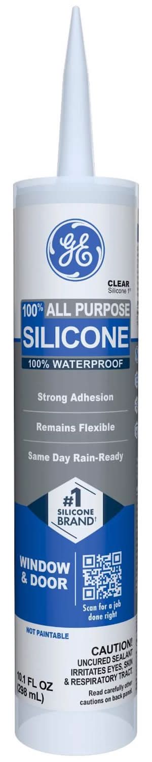 Ge Window & Door Clear Silicone 1 Window And Door Caulk Sealant 10.1 Oz