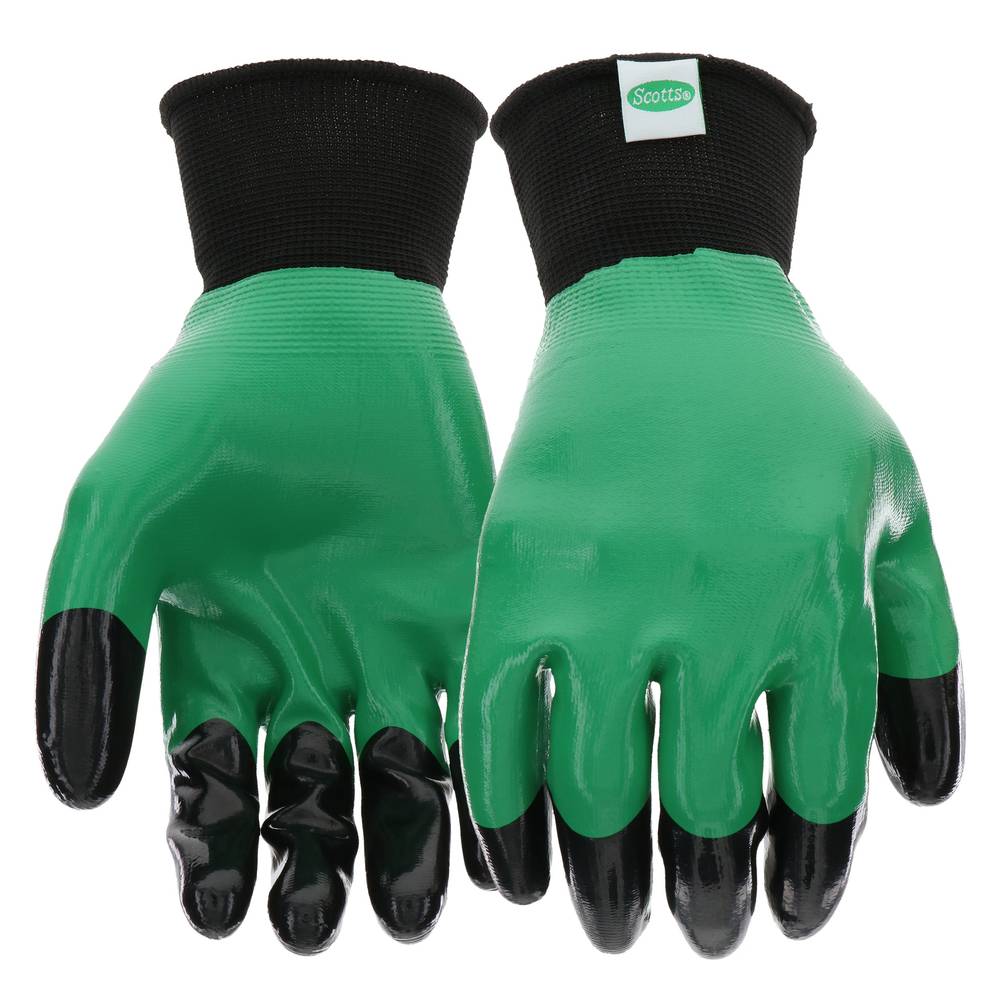 Scotts Large Green Nitrile Dipped Rubber Gloves, (1-Pair) | SC30855/L