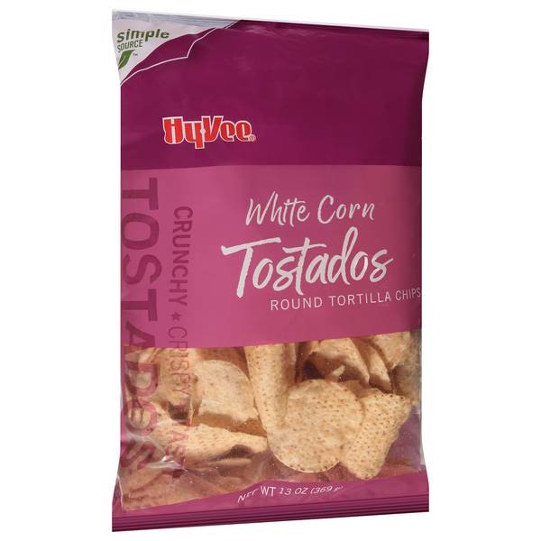 Hy-Vee Tostados White Corn Round Tortilla Chips (13 oz)