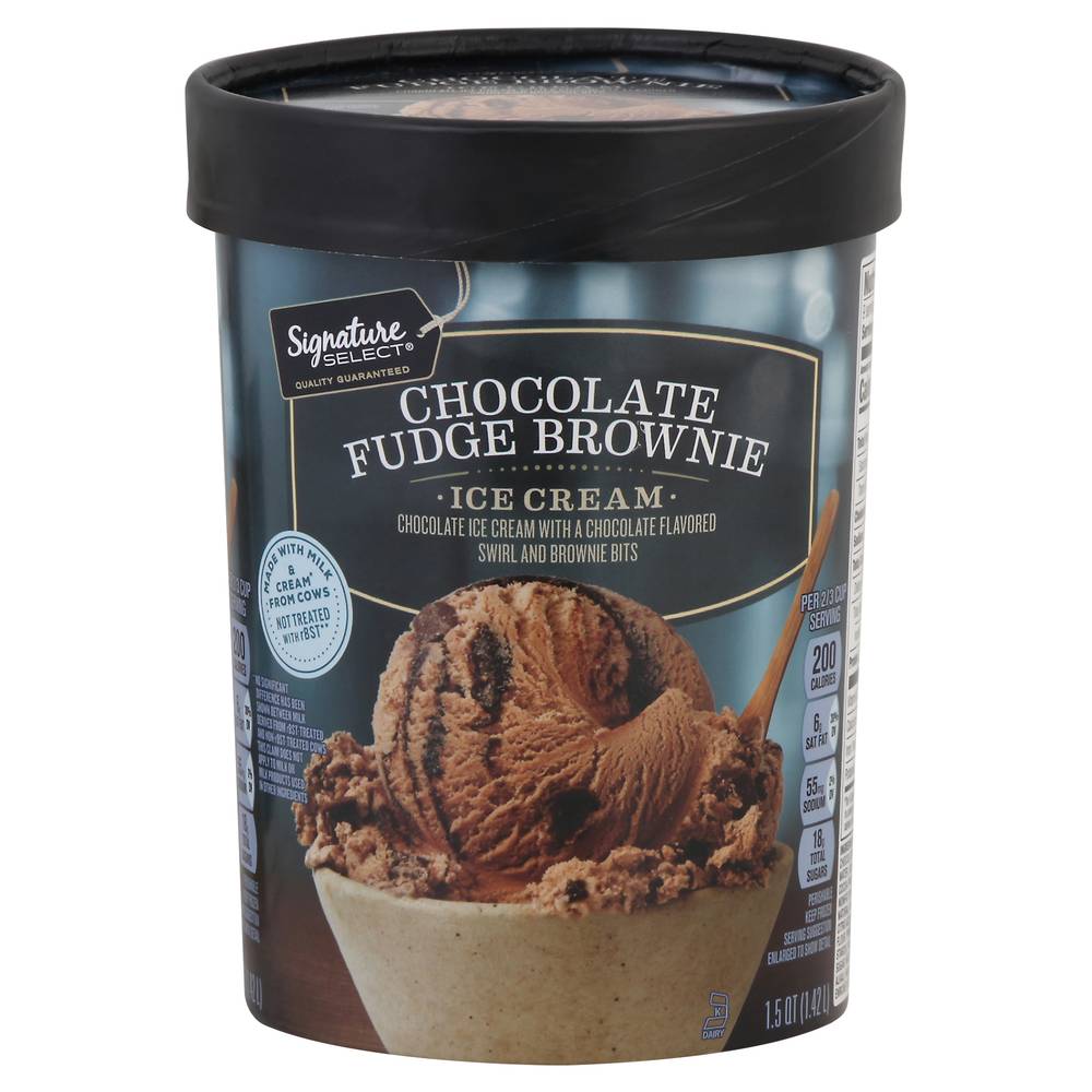 Signature Select Chocolate Fudge Brownie Ice Cream (1.5 qt)