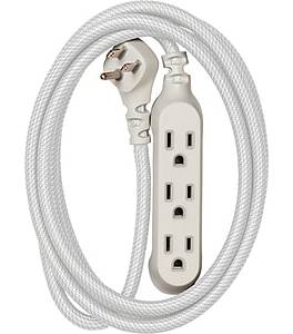 360 Electrical Habitat 3-outlet Extension Cord, 8', Titanium