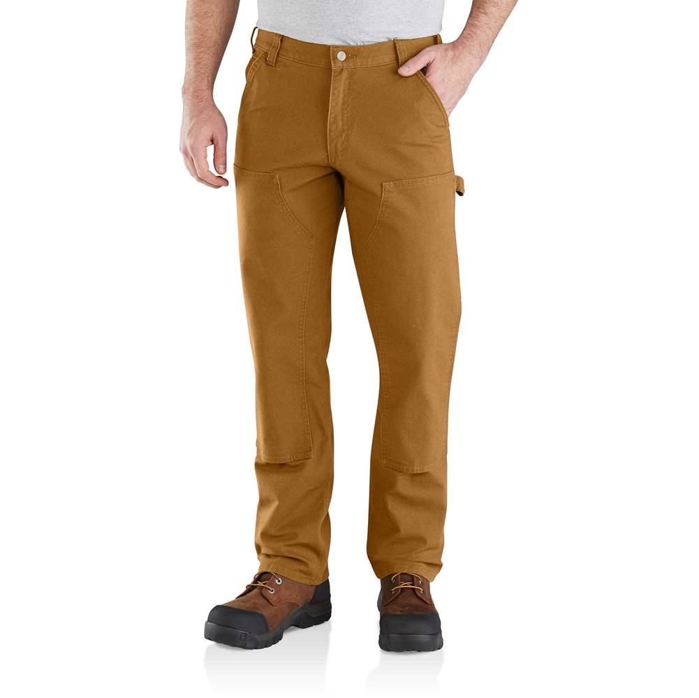 Carhartt Men's Relaxed Fit Carhartt Brown Canvas Work Pants (32 X 32) | 103334-211W32L32