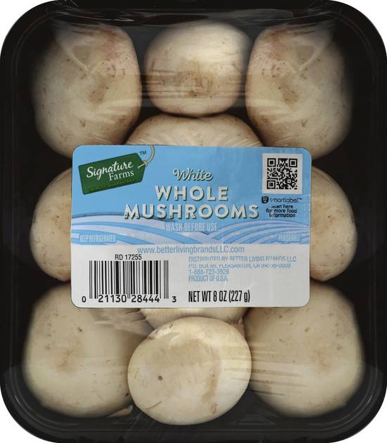 Order Signature Farms · White Whole Mushrooms (8 oz) food online from Safeway store, Eureka on bringmethat.com