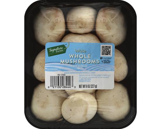 Signature Farms · White Whole Mushrooms (8 oz)