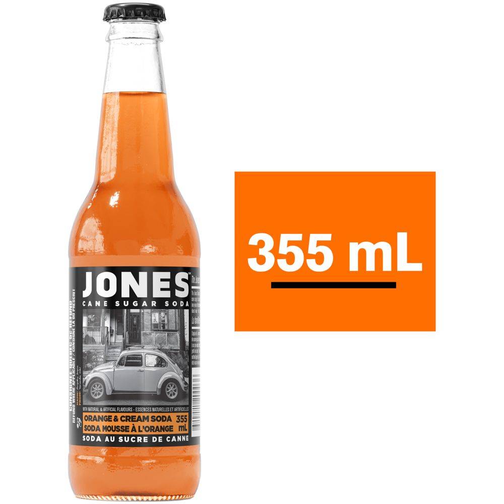 Jones Orange & Cream Soda Soft Drink (355 ml)