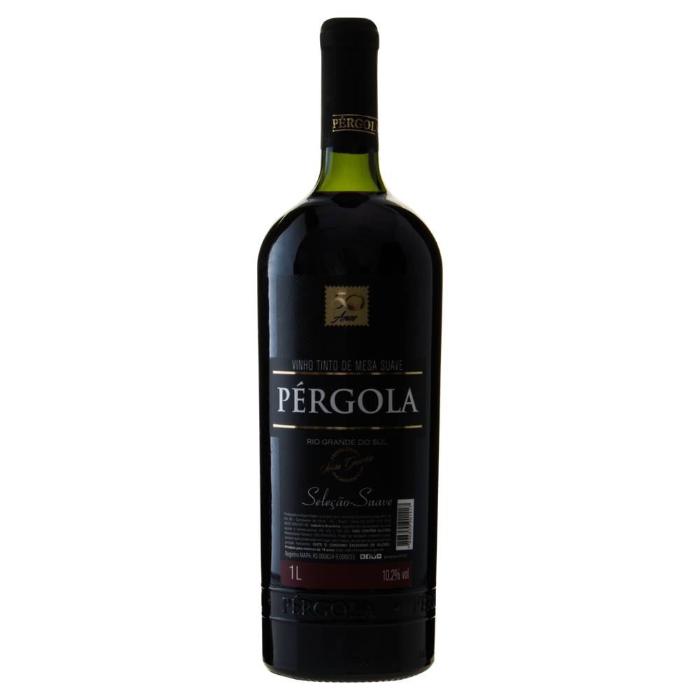 Vinícola campestre vinho pérgola tinto suave seleção serra gaúcha (1 l)