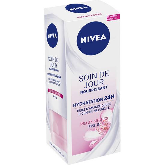 Nivea - Crème visage nourrissante huile d'amande douce peaux sèches essentials hydratation 24 h