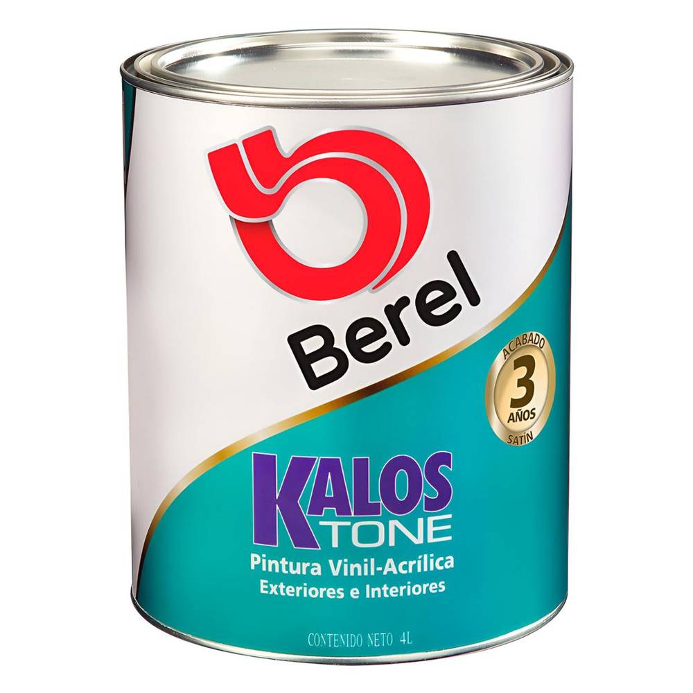 Berel pintura kalos tone satín blanco (galón 4 l)