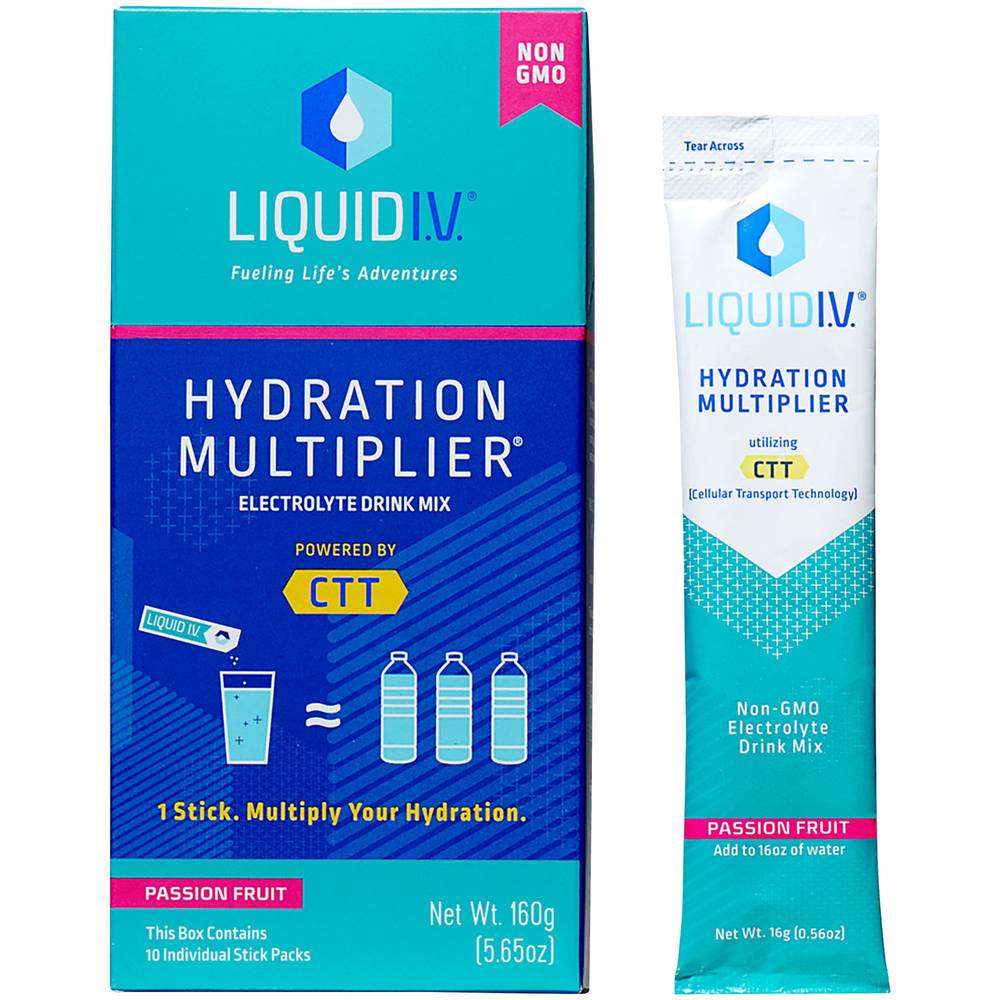 Hydration Multiplier Electrolyte Drink Mix, Passion Fruit (5.65 oz, 10 ct)