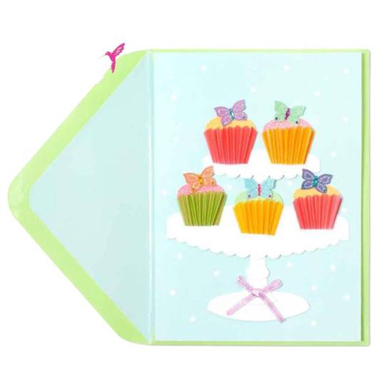 Papyrus Butterfly Cupcakes Birthday Card (1 unit)