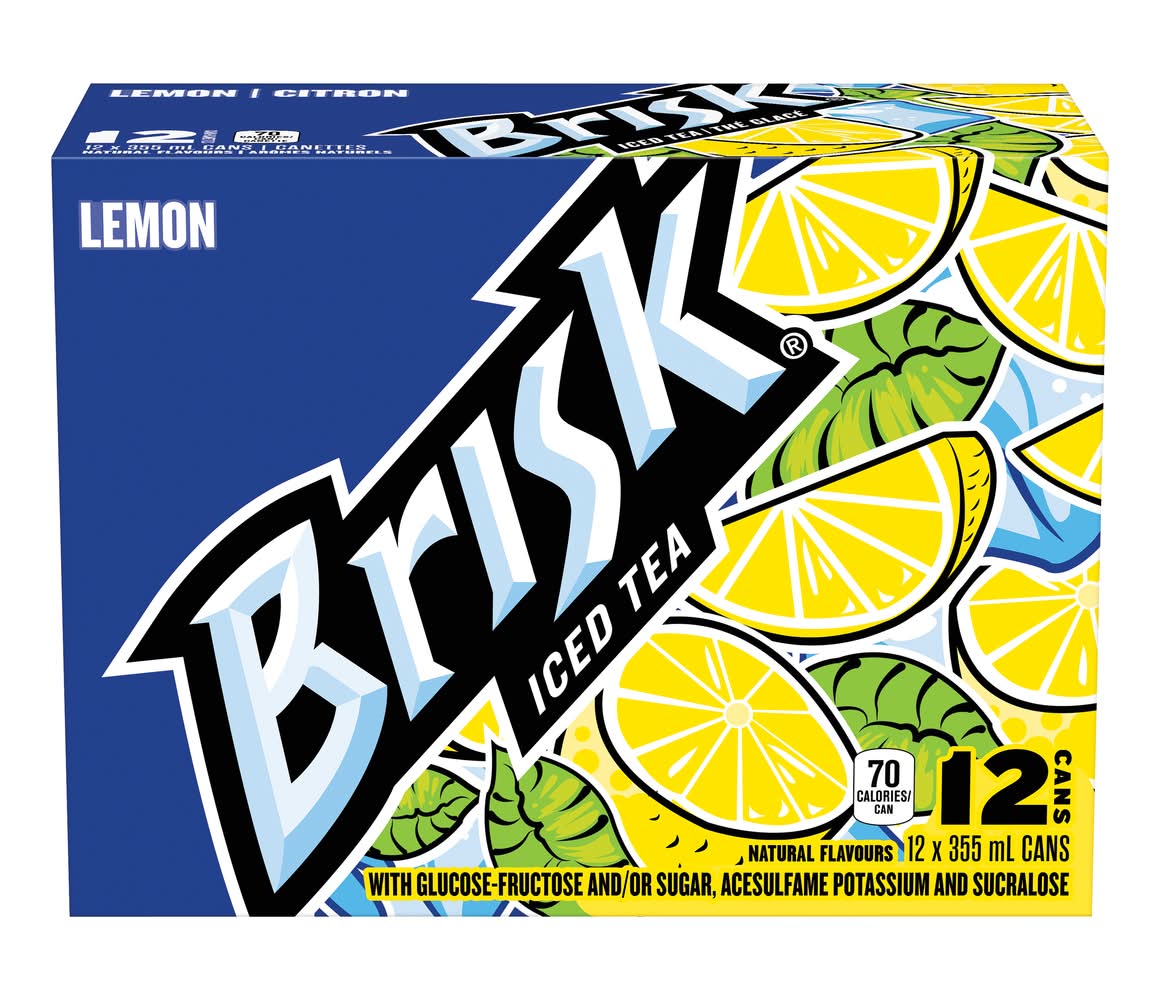 Brisk Iced Tea, Lemon-Citron (12 x 355 ml)