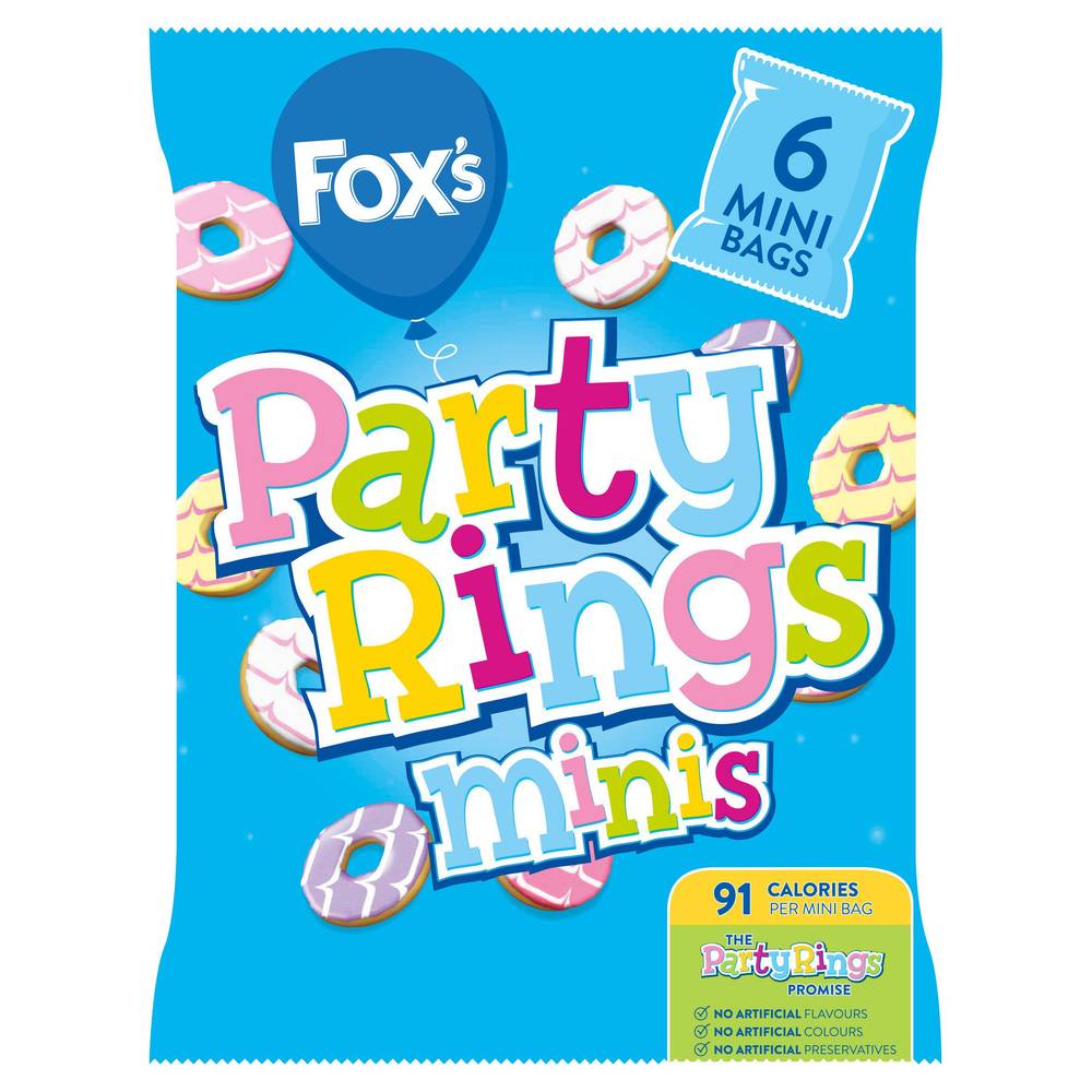 Fox's Party Rings Biscuits Minis 6x21g