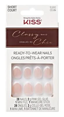KISS Oval Shape Fake Nails, Short (28 ct)