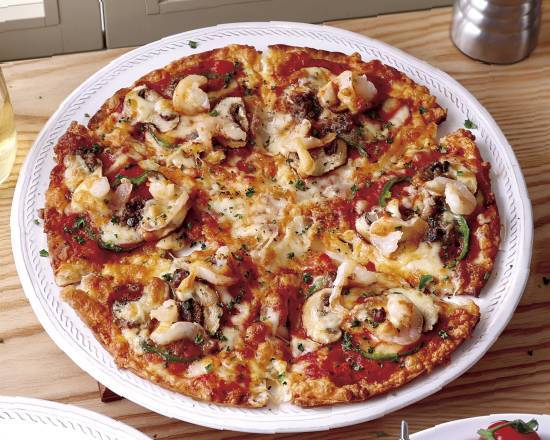 魚介のピザ （クリスピー生��地） Seafood Pizza