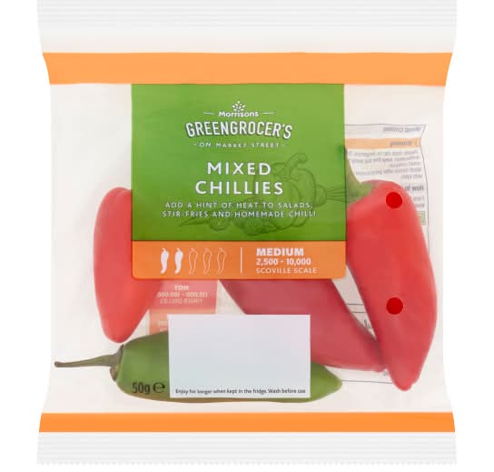 Morrisons Greengrocer's on Market Street Mixed Chillies (50g)