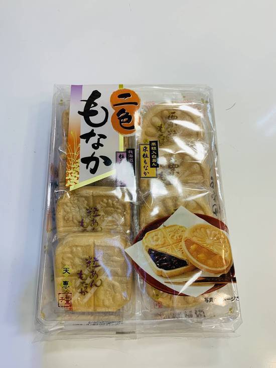 (日式和菓��子) 天惠栗子紅豆二色最中(一包)248公克 (50號攤-三普本舖進口零食/A004-16)