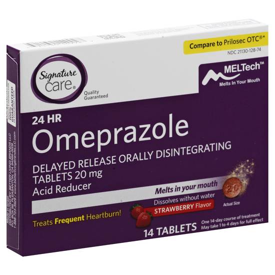 Signature Care Strawberry Flavor Omeprazole Tablets (14 tablets)