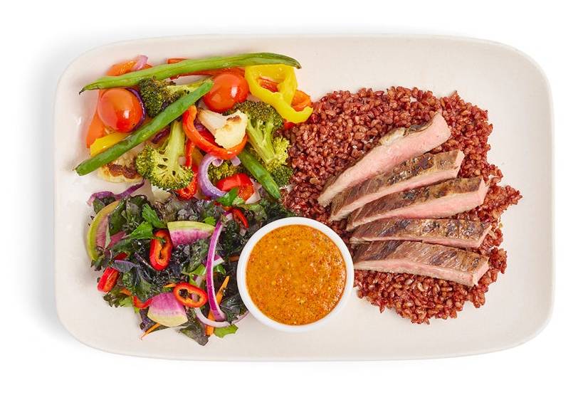 Garlic Rosemary Flank Steak Plate