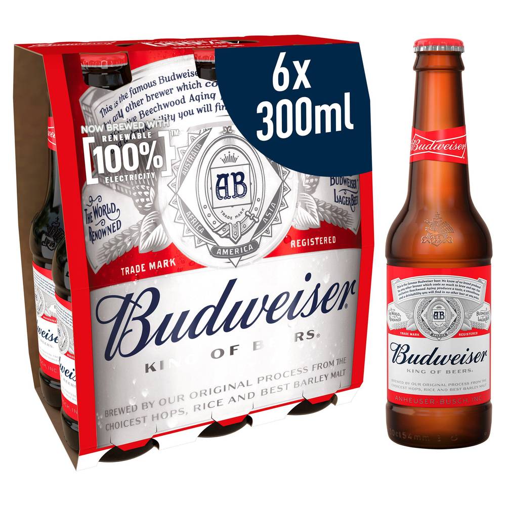 Budweiser Beer 6x300ml
