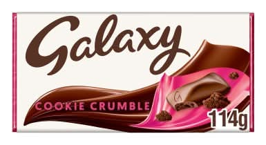 Galaxy Cookie Crumble Milk Chocolate Block Bar (114g)