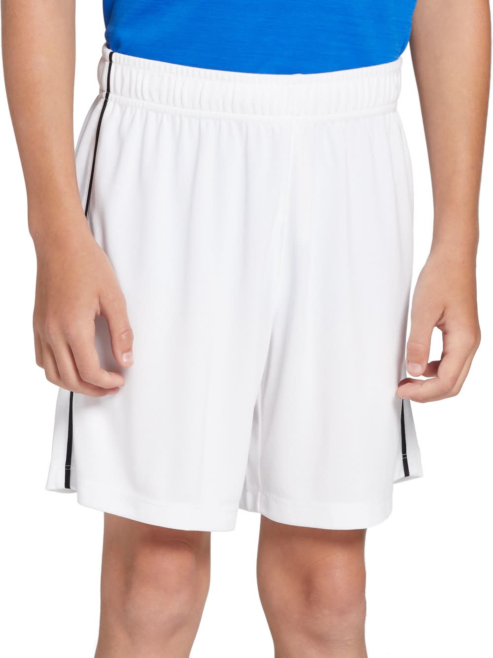 DSG Youth Knit Soccer Shorts (Pure White, M)