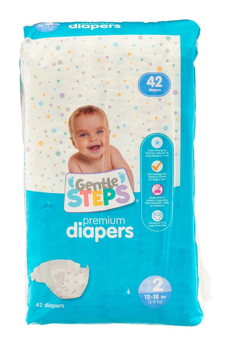 Gentle Steps Premium Baby Diapers Size 2 42 Ct