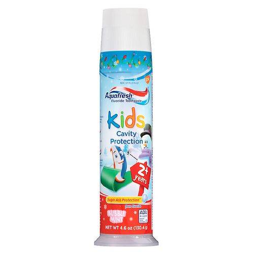 Aquafresh Kids Pump Cavity Protection Fluoride Toothpaste For Cavity Protection Bubble Mint - 4.6 oz