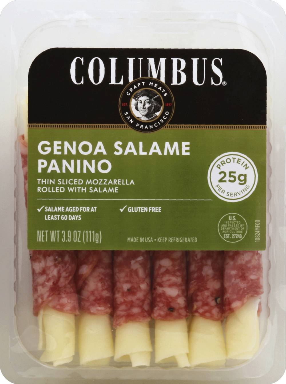 Columbus Genoa Salame Panino & Mozzarella (3.9 oz)