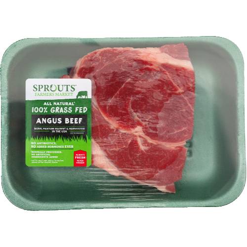 Sprouts 100% Angus Grass-Fed Boneless Chuck Steak (Avg. 0.73lb)