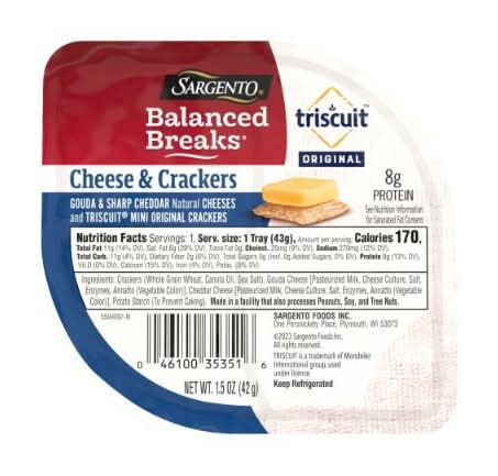 Sargento Balanced Breaks Gouda Sharp Cheddar Triscuit 1.5oz