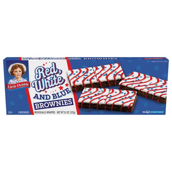 Little Debbie Red White& Blue Iced Brownies